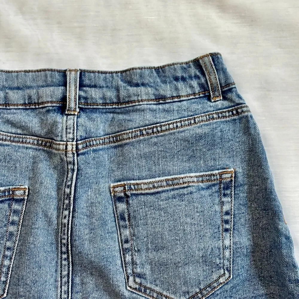 Wild Fable Denim Mini Skirt Blue Jean Women's Size 2 Mid Rise 5-Pocket